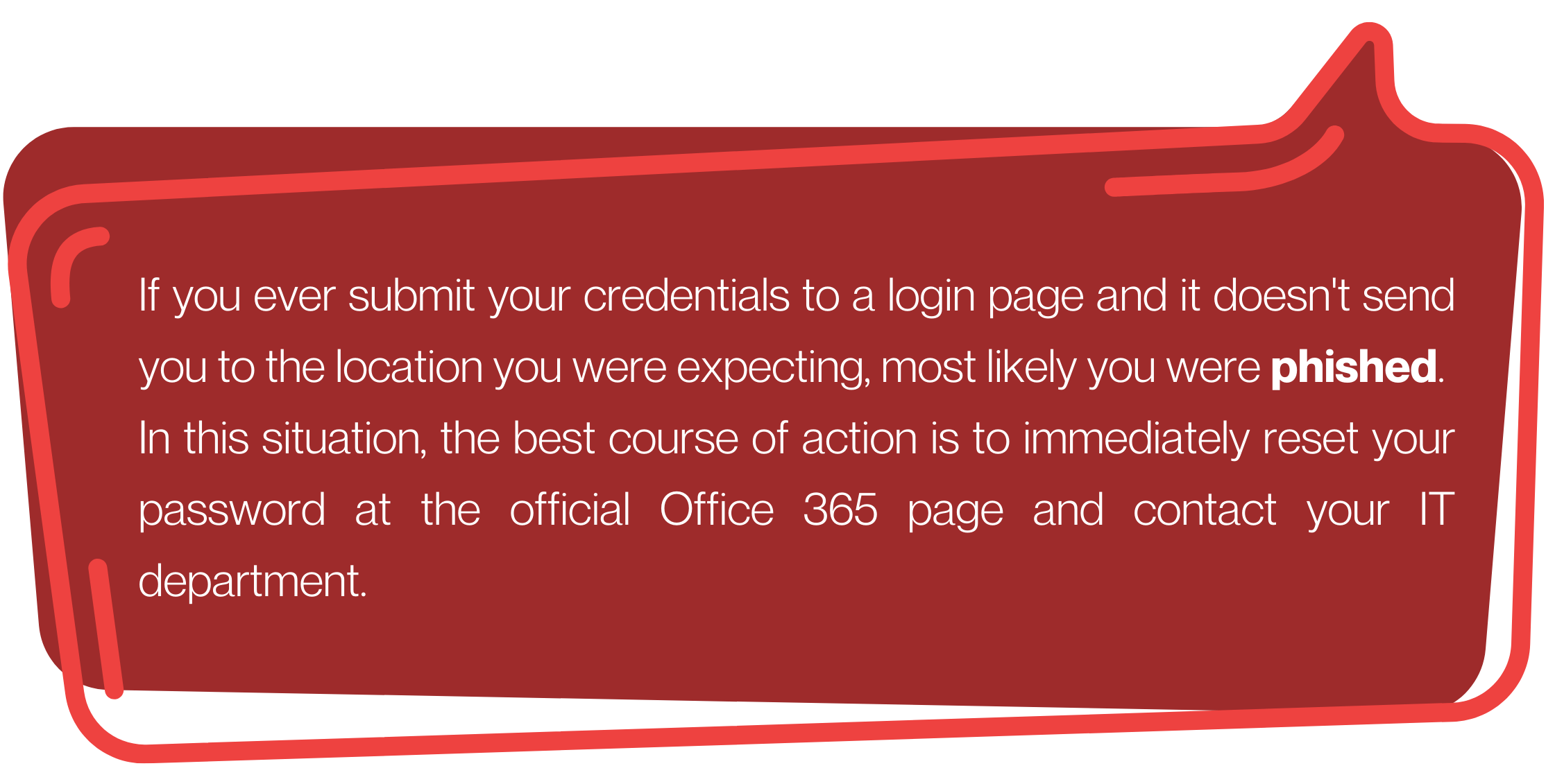 If you ever submit your credentials to a login page and it doesnt send you to the location you were expecting, most likely you were phished. In this situation, the best course of action is to immediately rese