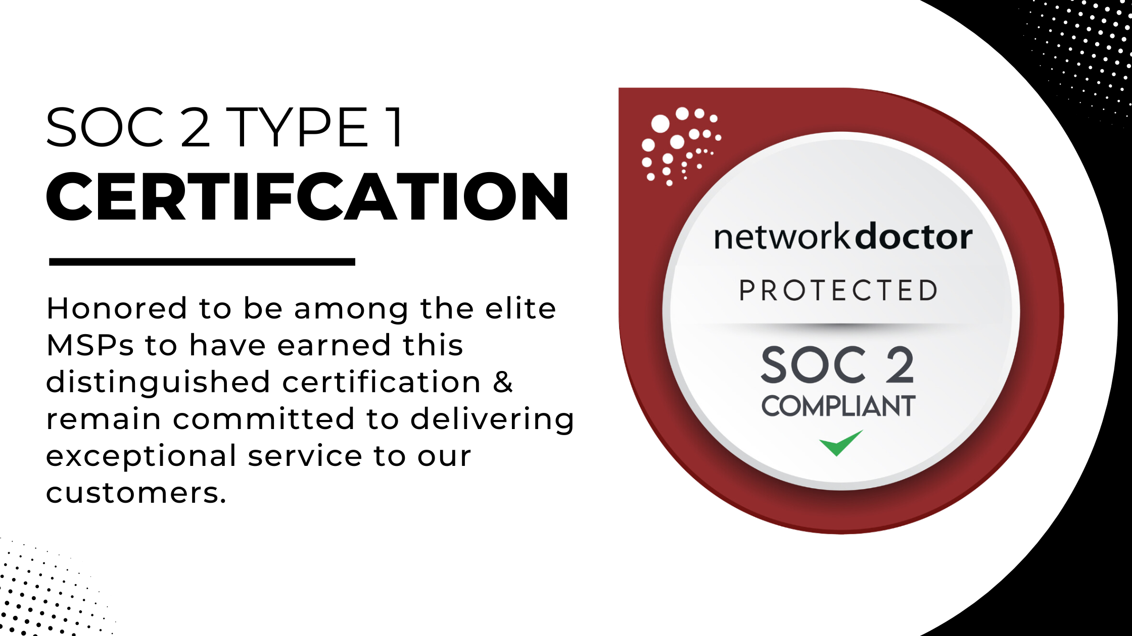 SOC 2 Type 1 Certification Badge